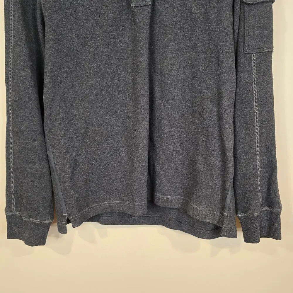 Men's Banana Republic Gray Collared Long Sleeve Pullover | Size Small